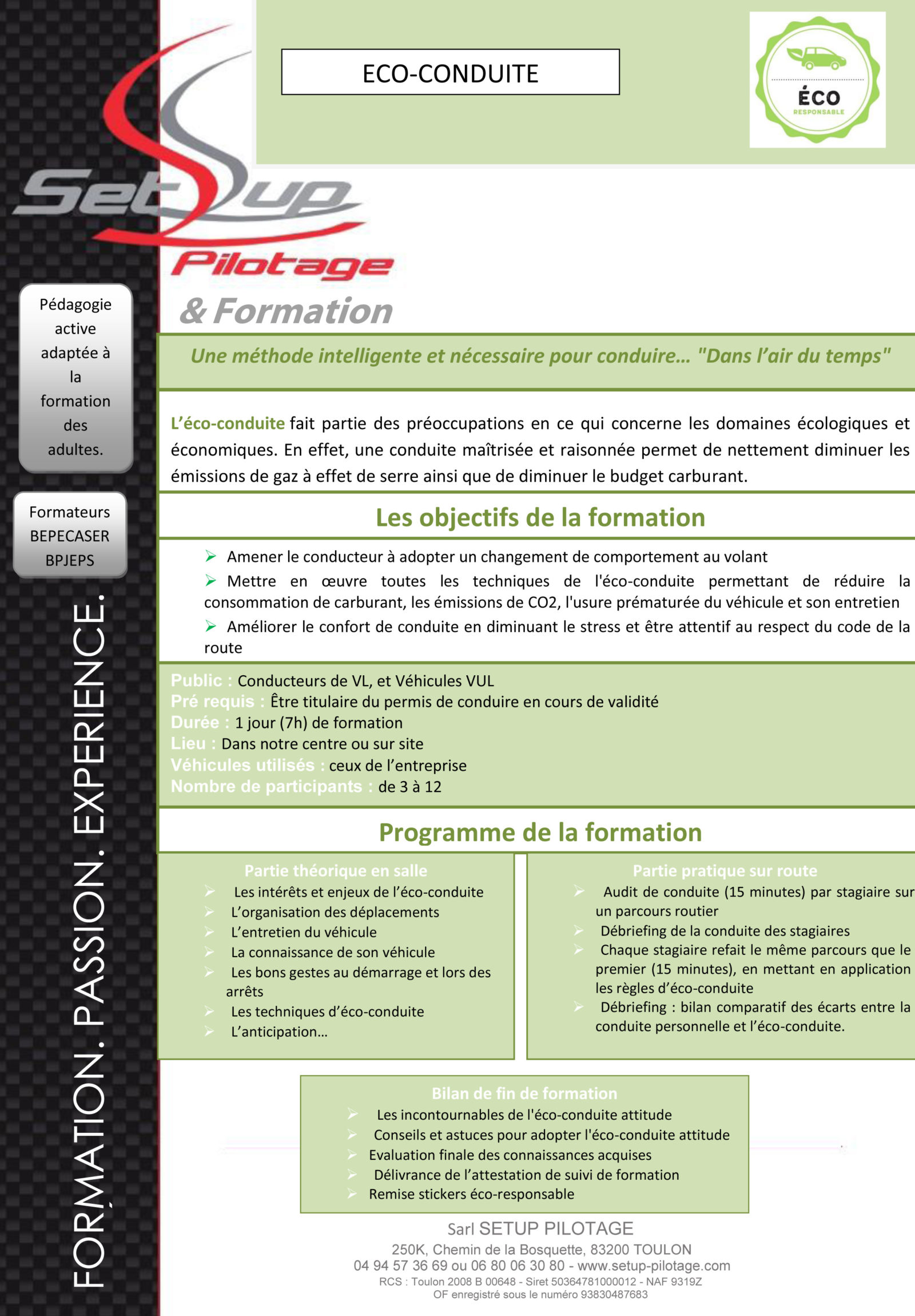 Formation eco-conduite